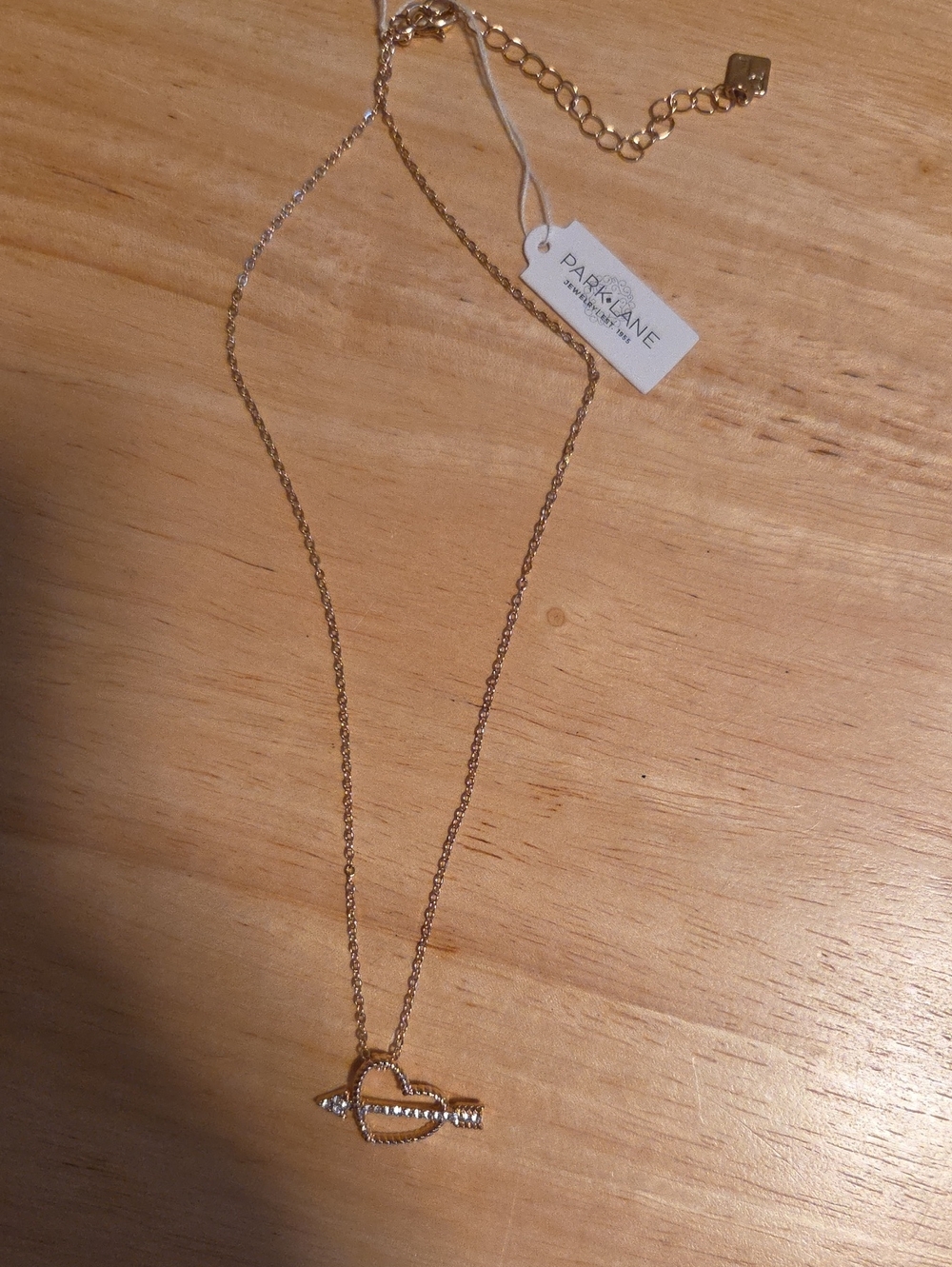 Park Lane Compassion Gold Heart with Arrow Pendant Necklace